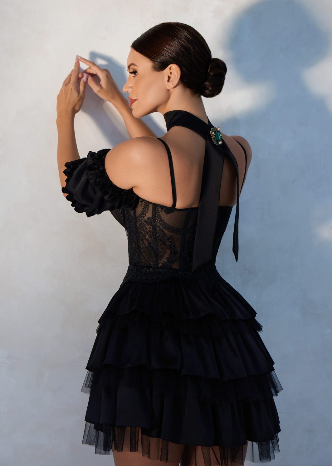 Summer Eve AK Silk Satin Laces Dress