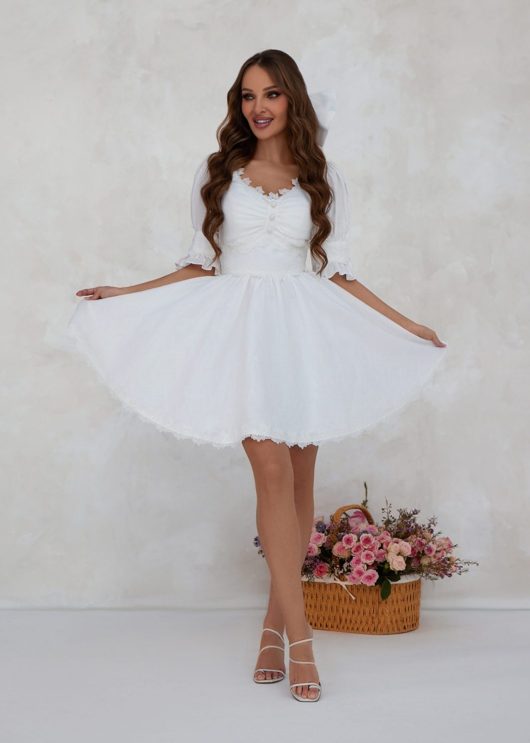 Delight Short Linen Dress