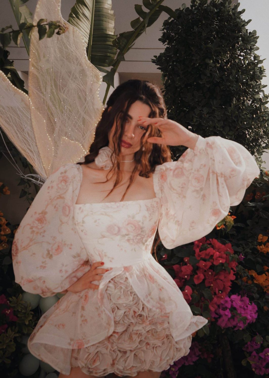 Blooming Paradise Floral Linen Dress