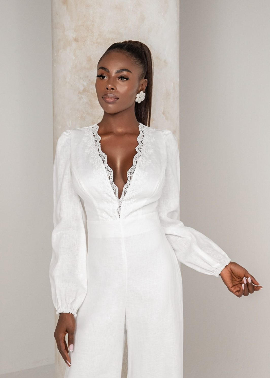 Isabella Grace White Jumpsuit