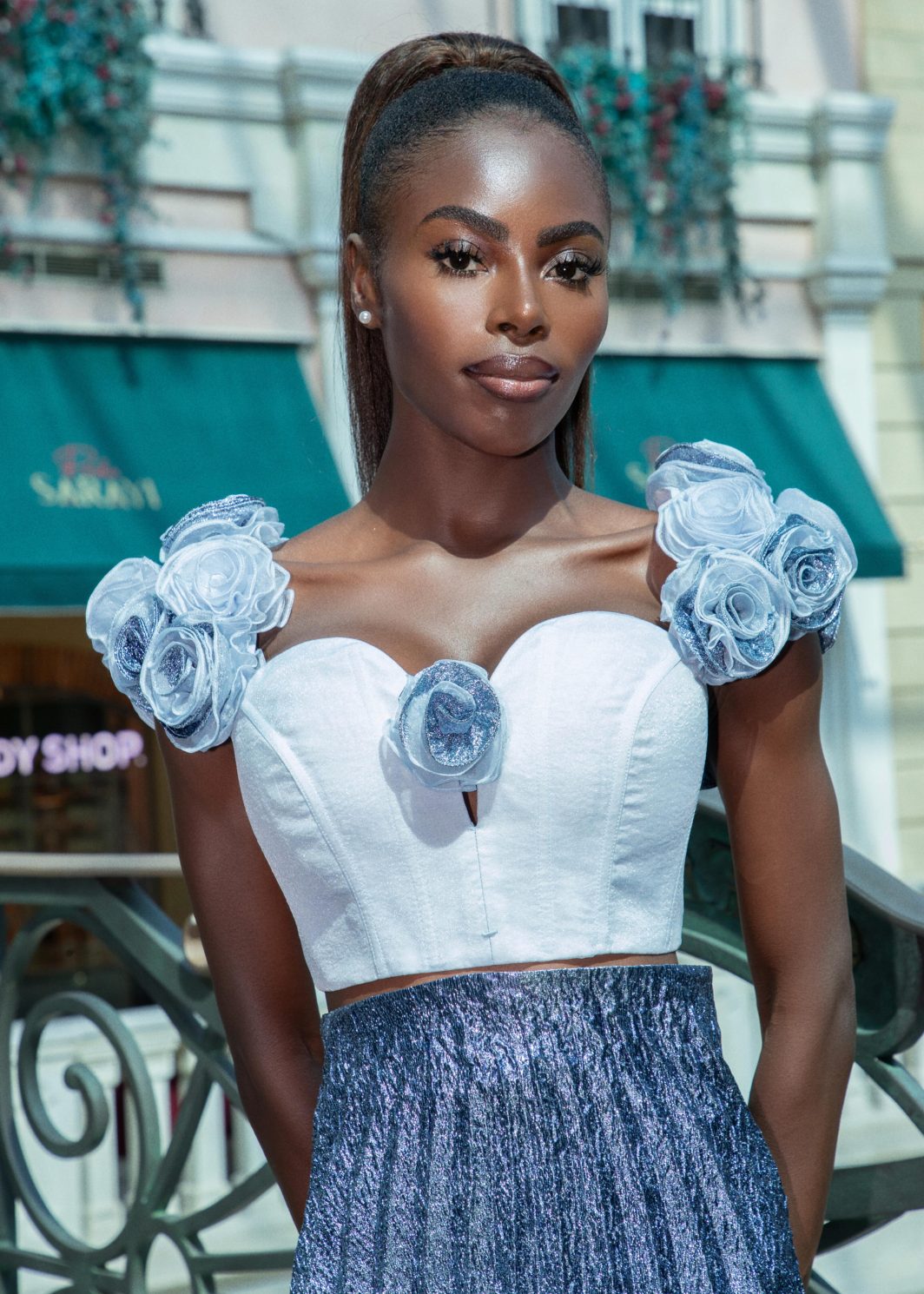 Sky Blue Organza Frost Set